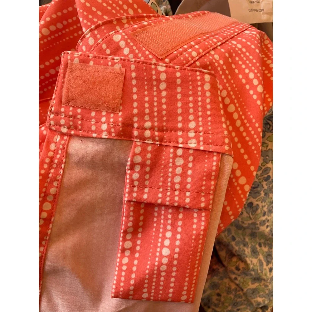 Rip Skirt Hawaii Size M Length 1 Coral White Dot Print Wrap Skirt Swim Cover